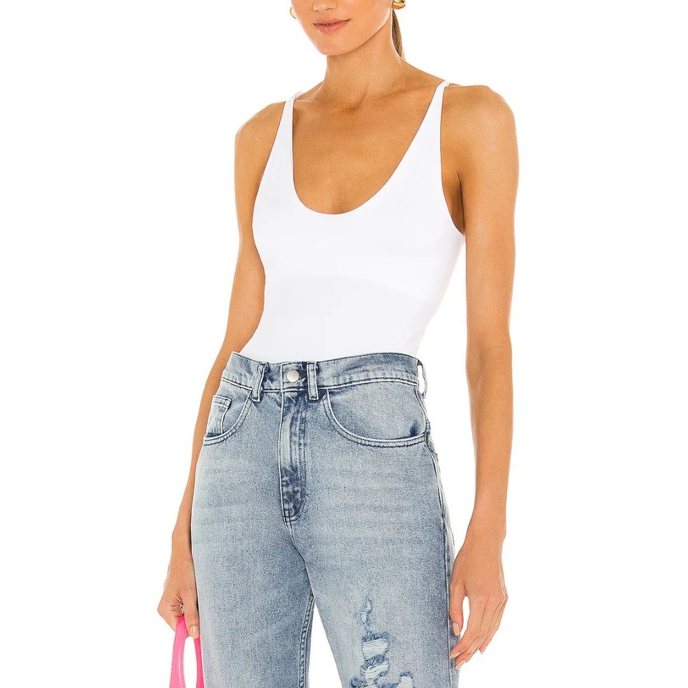 Free People | Intimately Seamless V-Neck Shelf Bra Cami Tank in Gray Ivory